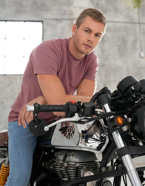 Dusty Pink Half Sleeves T-Shirt