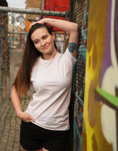 White Half Sleeves T-Shirt