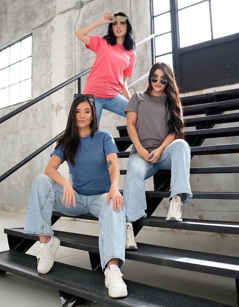 Coral Pink Half Sleeves T-Shirt