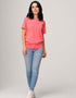 Coral Pink Half Sleeves T-Shirt