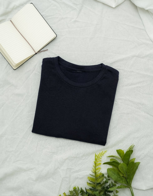 Navy Half Sleeves T-Shirt