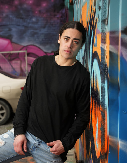 Black Full Sleeves T-Shirt