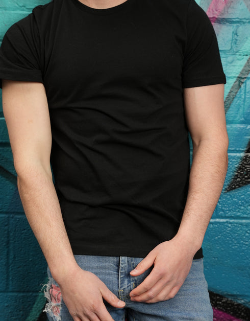 Black Half Sleeves T-Shirt